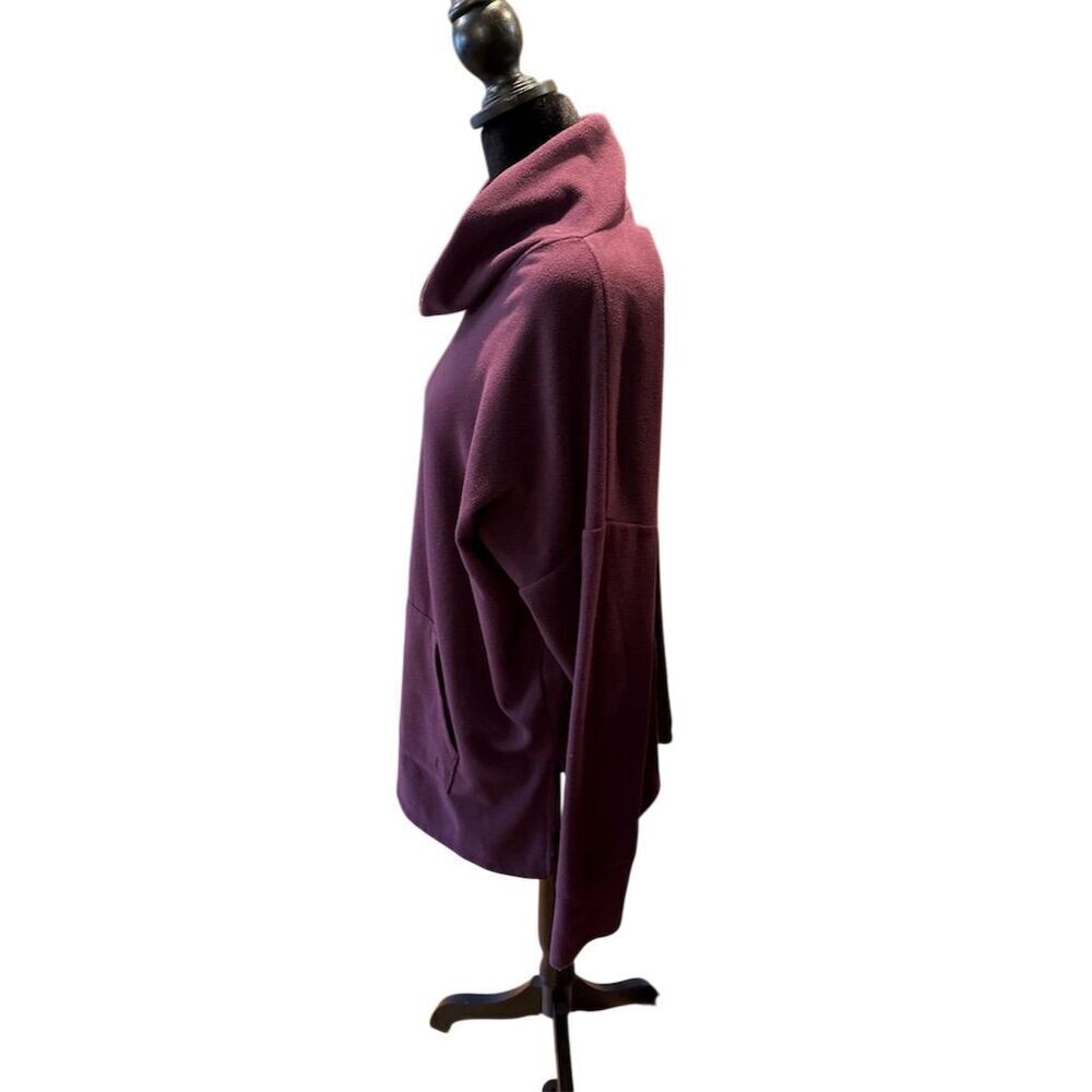 Cuddl Duds Women Burgundy Cowl Neck Hoodie Large - Picture 3 of 5